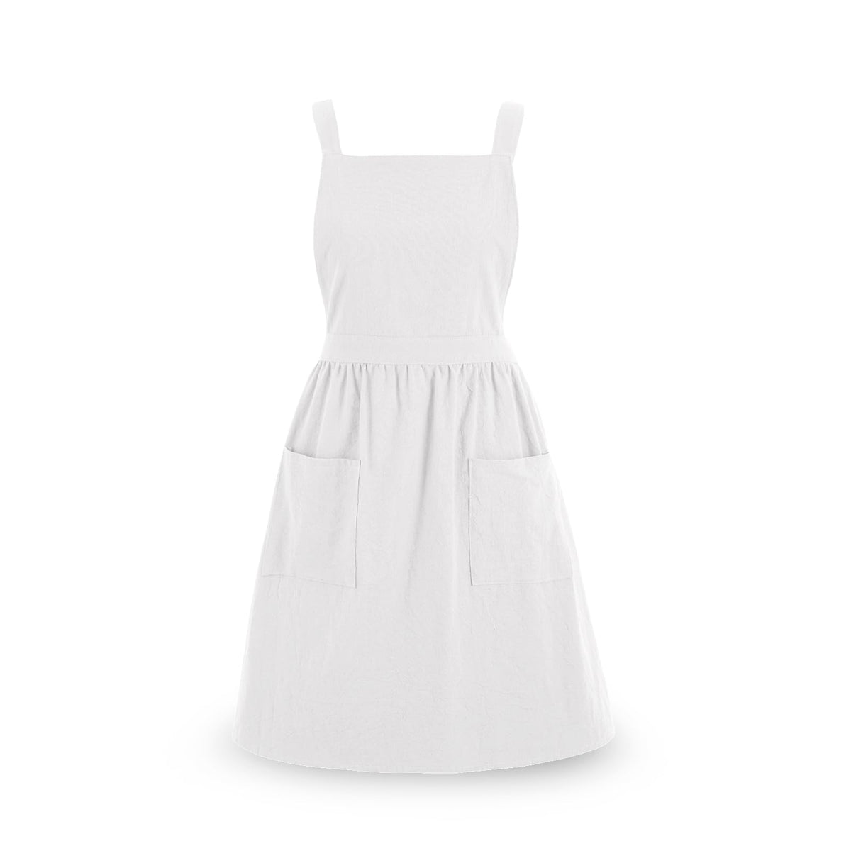 Pinknoke Cute Cotton Pinafore Aprons for Women with Pockets for Kitchen