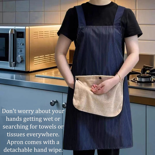 Apron with Pockets for Women and Men Cross Back Design with Towel Machine Washable Kitchen Apron for Cooking Grilling Painting Cleaning Gardening