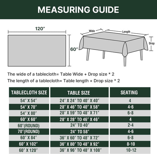 H.VERSAILTEX Linen Textured Table Cloths 60 x 120 Inch Premium Solid Tablecloth Spill-Proof Waterproof Table Cover for Dining Buffet Feature Extra Soft and Thick Fabric Wrinkle Free, Taupe