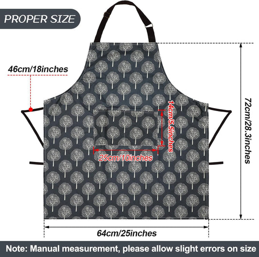 SATINIOR 3 Pcs Waterproof Kitchen Apron with 2 Pockets