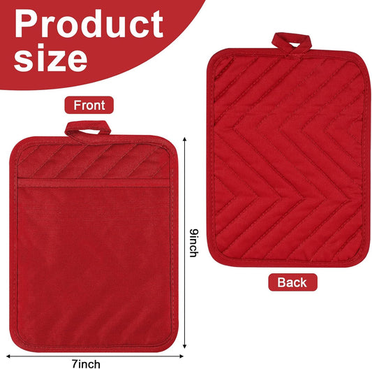 Zhehao 15 Pcs Cotton Pot Holders for Kitchen Heat Resistant Cotton Hot Pads