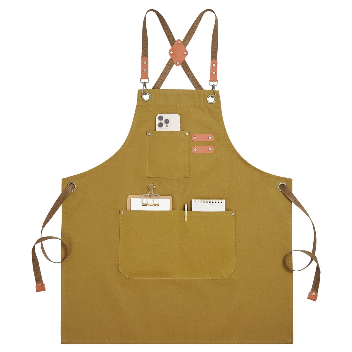 Syntus Chef Apron for Men Women with Pockets, Thick Grilling BBQ Apron