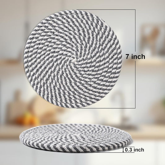 7 Inch Trivets for Hot Dishes, Pot Holders for Kitchen, Hot Pads, Coasters