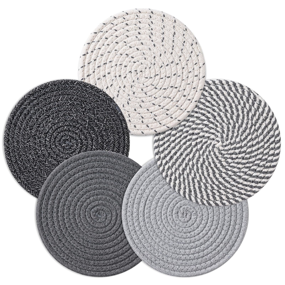 7 Inch Trivets for Hot Dishes, Pot Holders for Kitchen, Hot Pads, Coasters