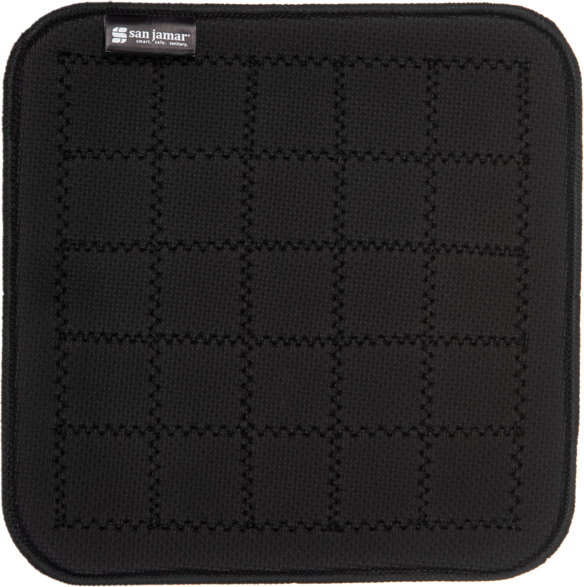 Hot Pad, San Jamar UltiGrips, Professional Grade, Neoprene, 7" x 7", Black