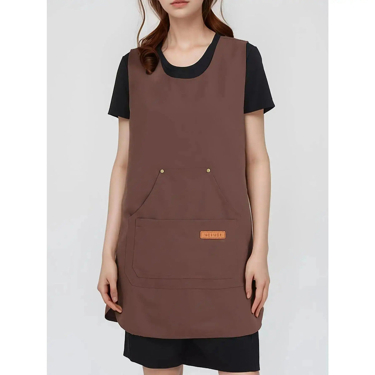 Women’s Waterproof Fabric Kitchen Apron - Plain, Adjustable Lace-Up Back, Stain Resistant, Durable Lightweight with Pockets - Unisex for Kitchen Use, Baking, Home Cleaning by Sohoch