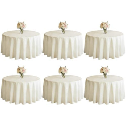 DRESSMAKER 2 Pack White Table Cloth Rectangle 60X102 Inch Fit 6FT Table