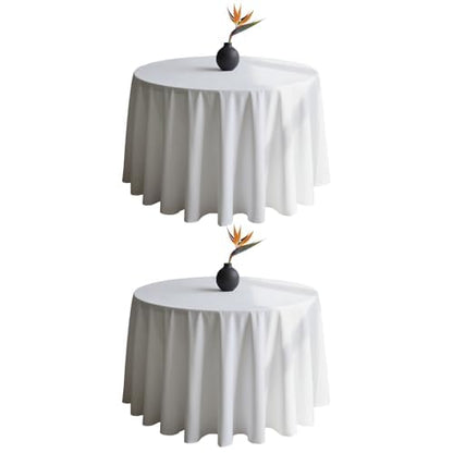 DRESSMAKER 2 Pack White Table Cloth Rectangle 60X102 Inch Fit 6FT Table