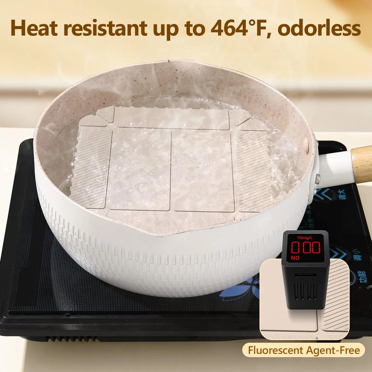 Magnetic Silicone Trivet Mat - Heat Resistant Hot Pad for Hot Dishes, Pots & Pans, Non-Slip Table & Countertop Protector