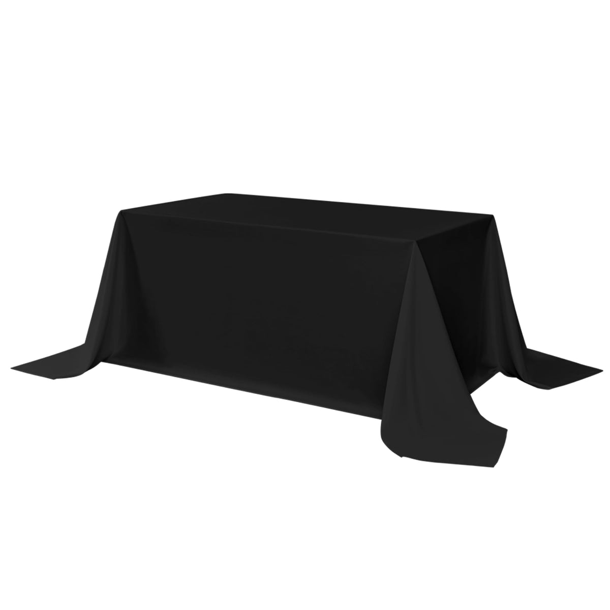 sancua Rectangle Tablecloth, 60 x 84 Inch, Black