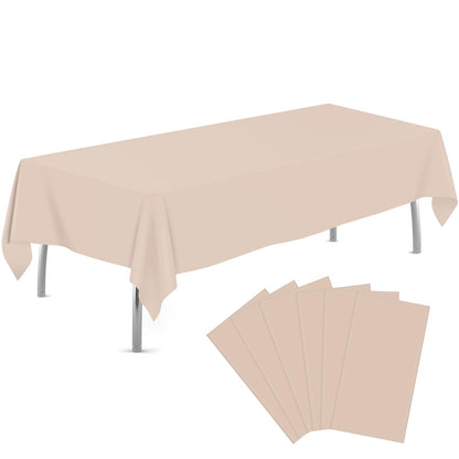 tujol Royal Blue 6 Pack Plastic Table Cloth 54" x 108", Disposable Tablecloths Rectangle Table Cover, Plastic Tablecloths for Parties
