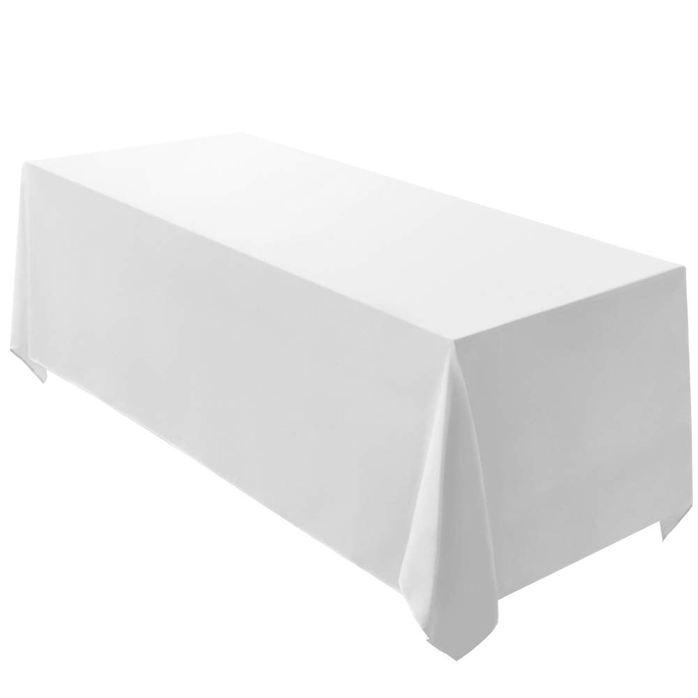 Surmente 90x132 Inch Black Tablecloth for 6-8 Foot Rectangle Tables
