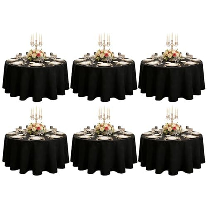 DRESSMAKER 2 Pack White Table Cloth Rectangle 60X102 Inch Fit 6FT Table