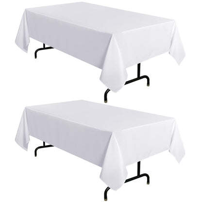 sancua 2 Pack Black Tablecloths 60x102 Inch for 6 Feet Rectangle Tables