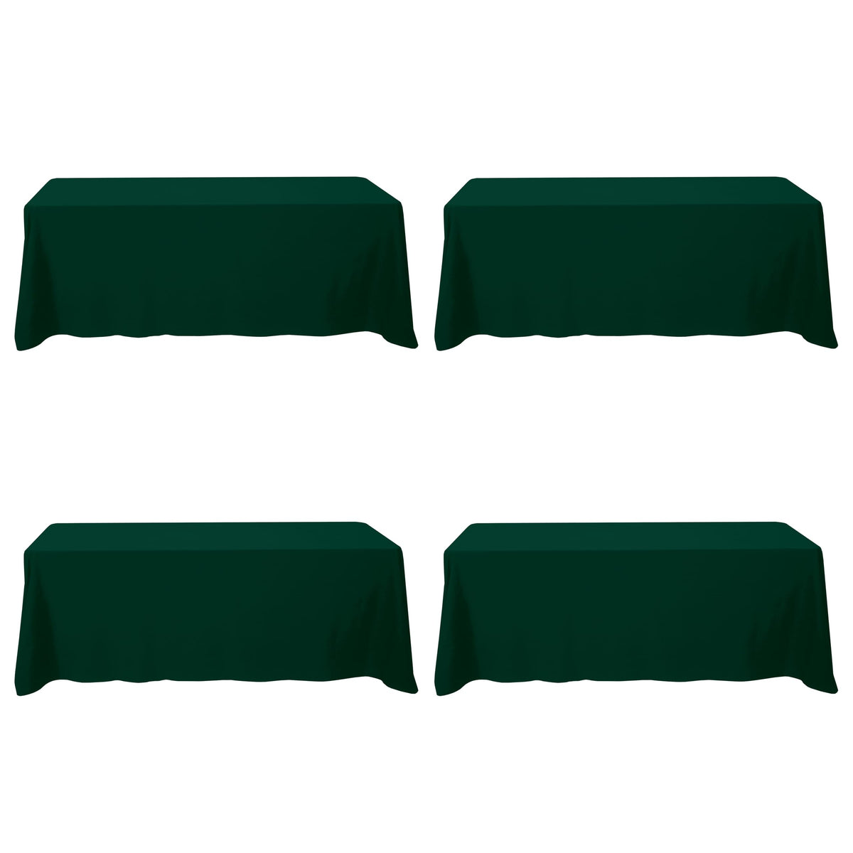 BRILLMAX 6 Pack Ivory Tablecloths 60x102 Inch for 6ft Rectangle Tables