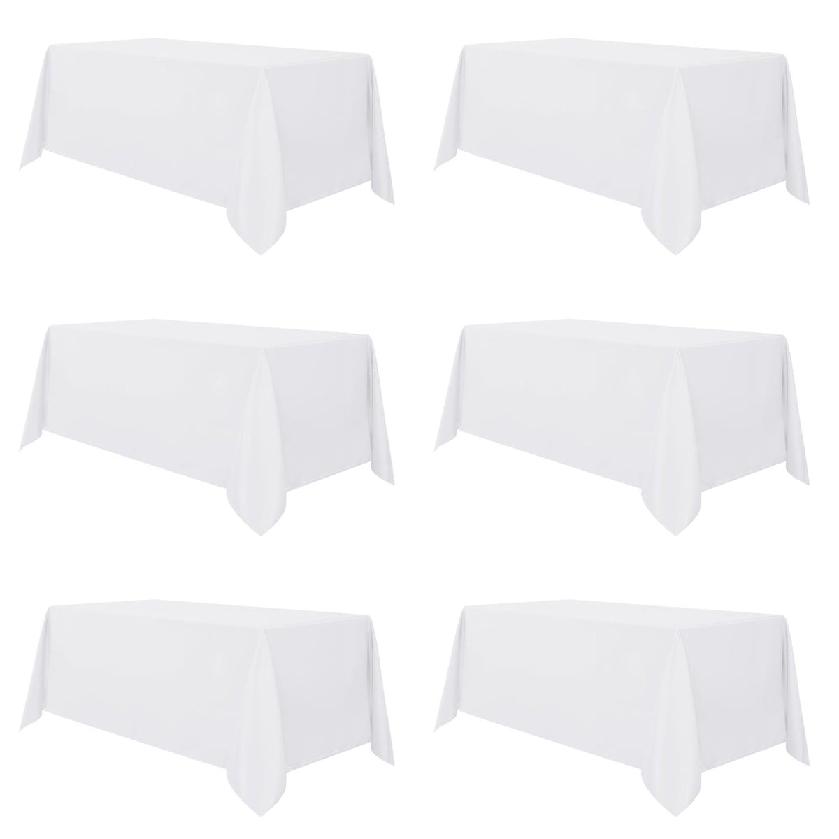sancua 2 Pack Black Tablecloths 60x102 Inch for 6 Feet Rectangle Tables