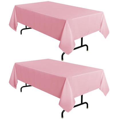 sancua 2 Pack Black Tablecloths 60x102 Inch for 6 Feet Rectangle Tables