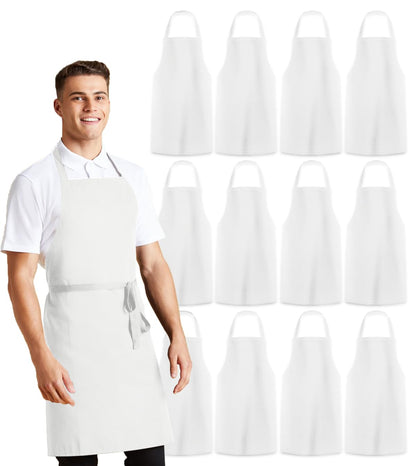 Avalon Kitchen Aprons for Men - 100% Polyester Chef Apron Women with Extra Long Ties - Cooking Aprons for Women & Mens Apron