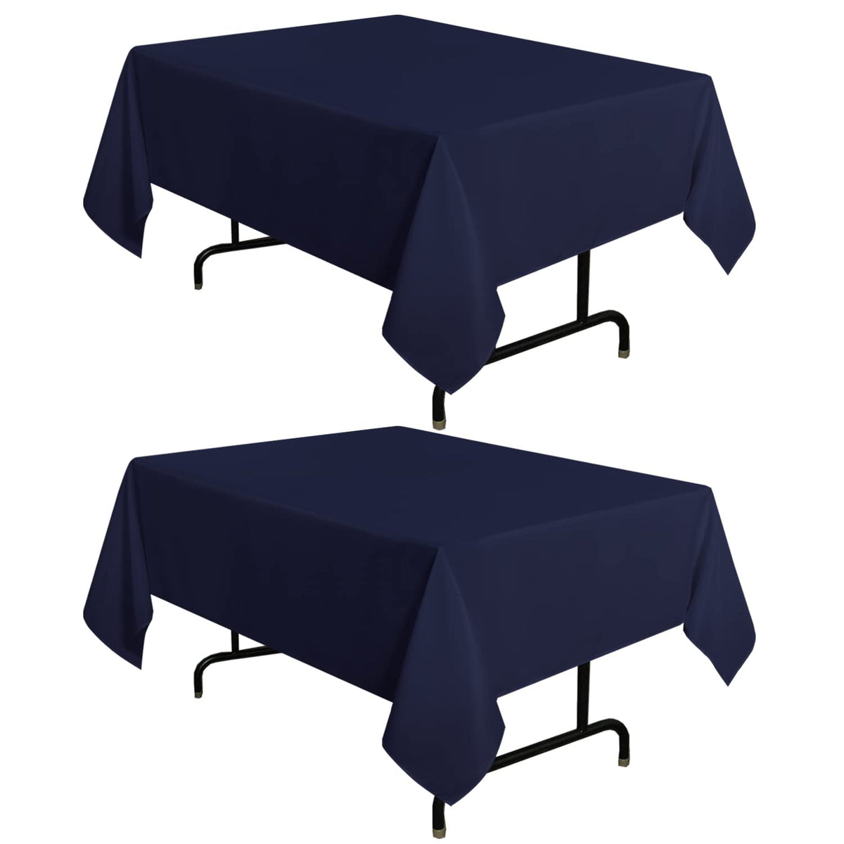 sancua 2 Pack Black Tablecloths 60x102 Inch for 6 Feet Rectangle Tables