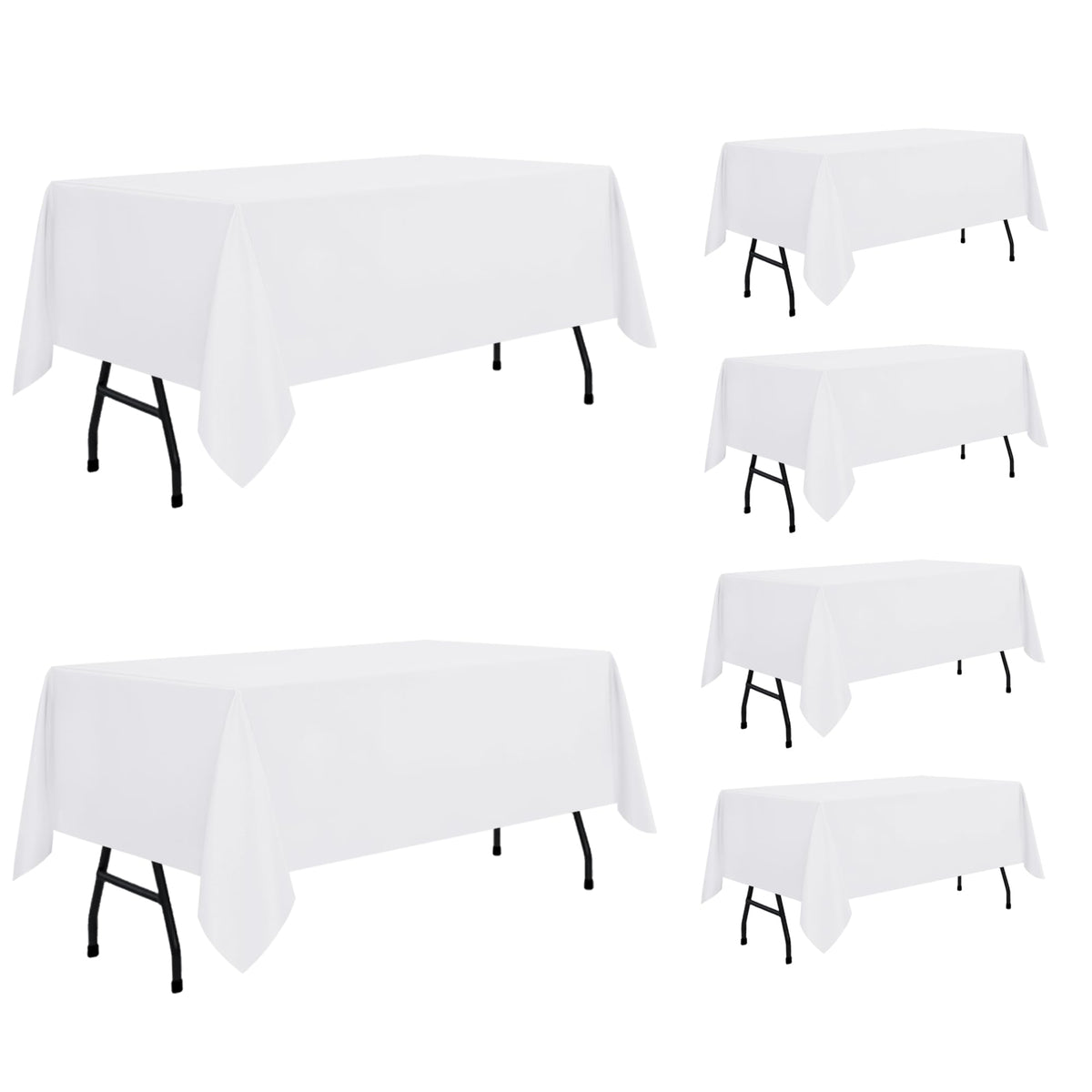 sancua Rectangle Tablecloth, 60 x 84 Inch, Black