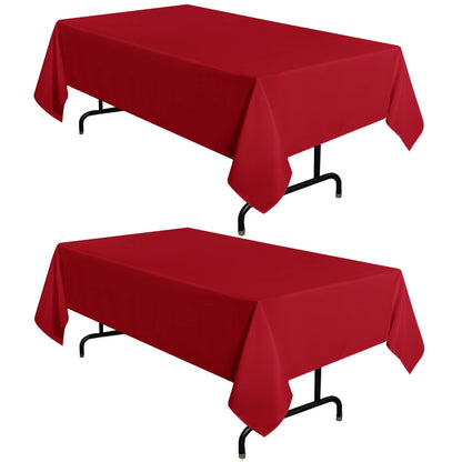 sancua 2 Pack Black Tablecloths 60x102 Inch for 6 Feet Rectangle Tables