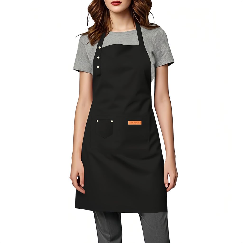 Aprons for Women Men, Water-Resistant Kitchen Aprons for Cooking