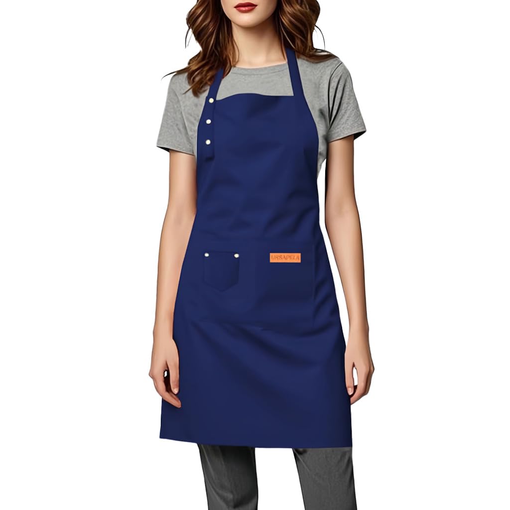 Aprons for Women Men, Water-Resistant Kitchen Aprons for Cooking