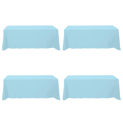 BRILLMAX 6 Pack Ivory Tablecloths 60x102 Inch for 6ft Rectangle Tables