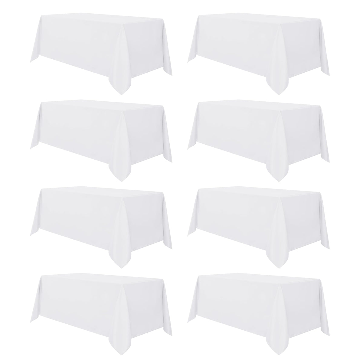 sancua 2 Pack Black Tablecloths 60x102 Inch for 6 Feet Rectangle Tables