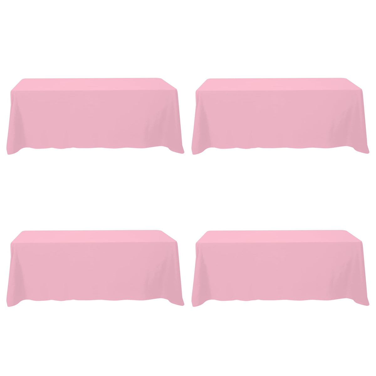 BRILLMAX 6 Pack Ivory Tablecloths 60x102 Inch for 6ft Rectangle Tables