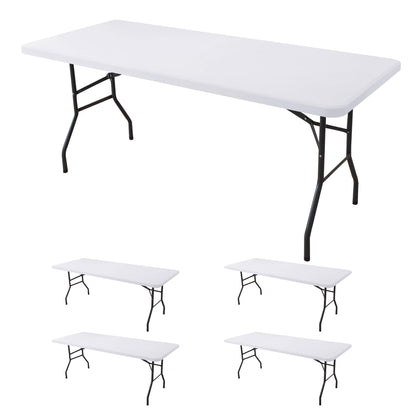 Fitted Tablecloth for 6 Foot Rectangle Tables-Black Picnic Table Covers