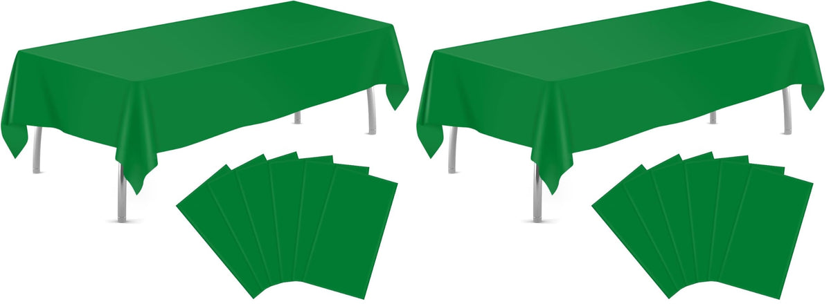 tujol Royal Blue 6 Pack Plastic Table Cloth 54" x 108", Disposable Tablecloths Rectangle Table Cover, Plastic Tablecloths for Parties
