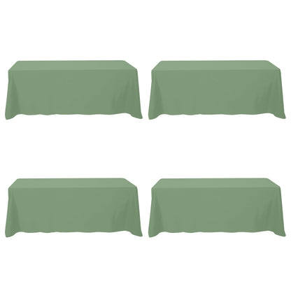 BRILLMAX 6 Pack Ivory Tablecloths 60x102 Inch for 6ft Rectangle Tables