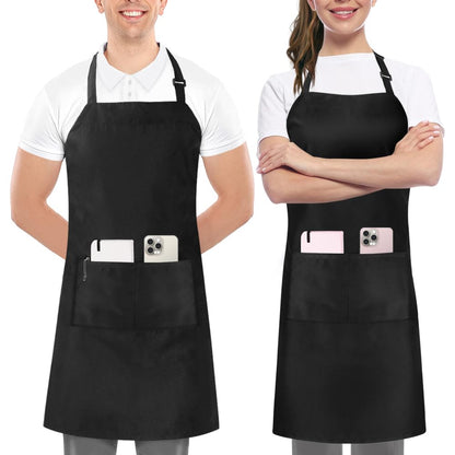 Utopia Kitchen Bib Aprons 2 Pack Adjustable With 2 Pockets 100% Polyester