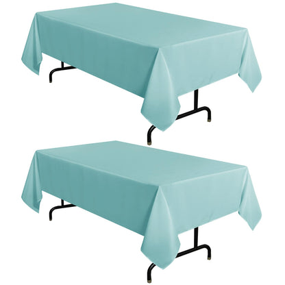 sancua 2 Pack Black Tablecloths 60x102 Inch for 6 Feet Rectangle Tables