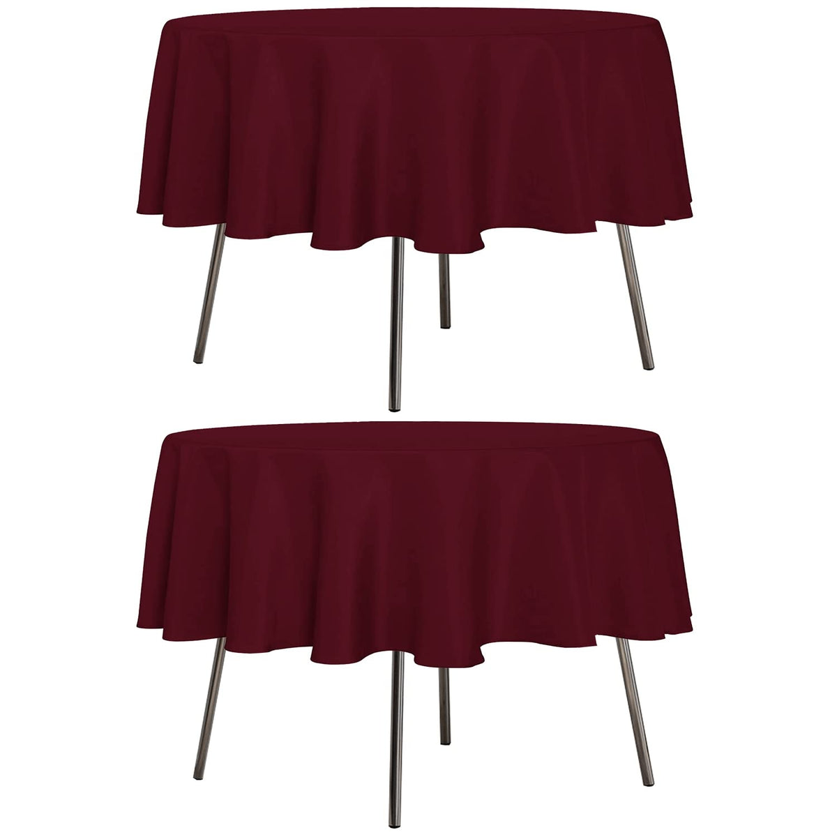 sancua 2 Pack Black Tablecloths 60x102 Inch for 6 Feet Rectangle Tables