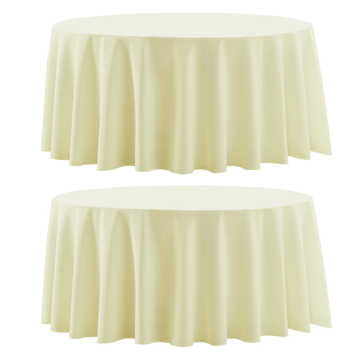 6 Pack White Round Tablecloths 120 Inch for Dining Tables