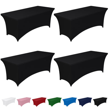 Pureegg Spandex Tablecloth 6ft 2 Pack Black