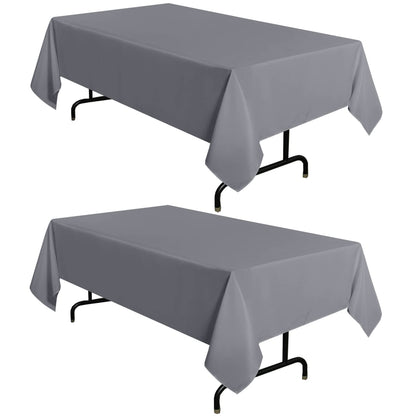 sancua 2 Pack Black Tablecloths 60x102 Inch for 6 Feet Rectangle Tables