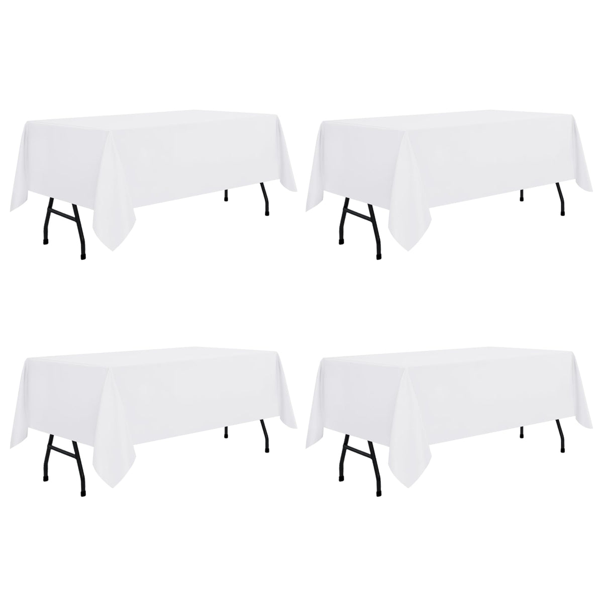 sancua Rectangle Tablecloth, 60 x 84 Inch, Black