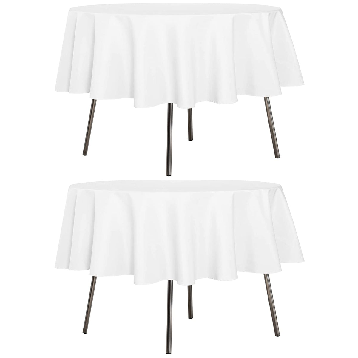 sancua 2 Pack Black Tablecloths 60x102 Inch for 6 Feet Rectangle Tables