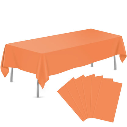 tujol Royal Blue 6 Pack Plastic Table Cloth 54" x 108", Disposable Tablecloths Rectangle Table Cover, Plastic Tablecloths for Parties