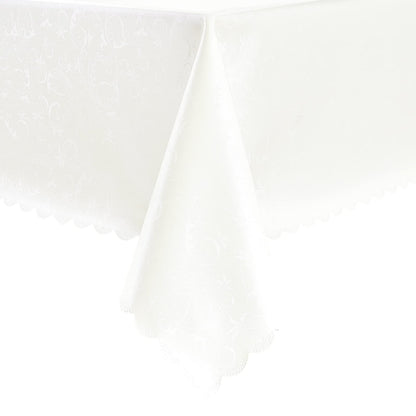 Romanstile Waterproof Vinyl Tablecloth Rectangle, 60 x 84 Inch, Rose Beige