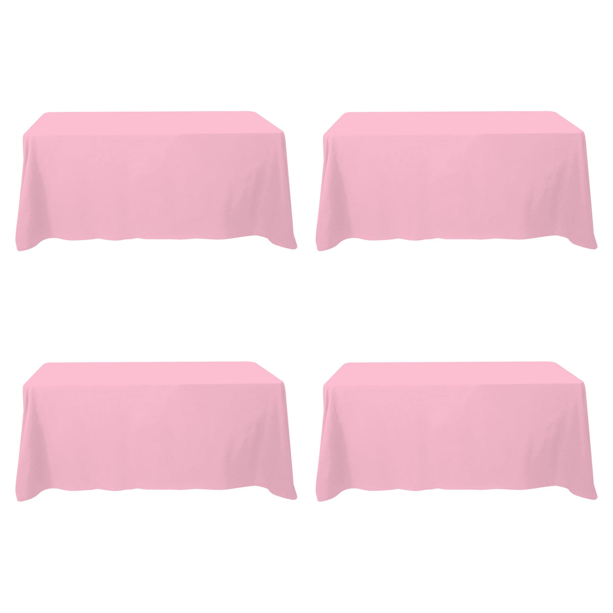 BRILLMAX 6 Pack Ivory Tablecloths 60x102 Inch for 6ft Rectangle Tables