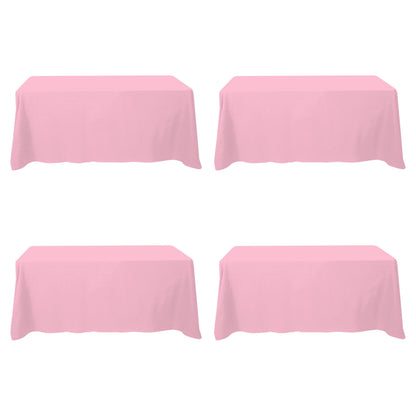 BRILLMAX 6 Pack Ivory Tablecloths 60x102 Inch for 6ft Rectangle Tables