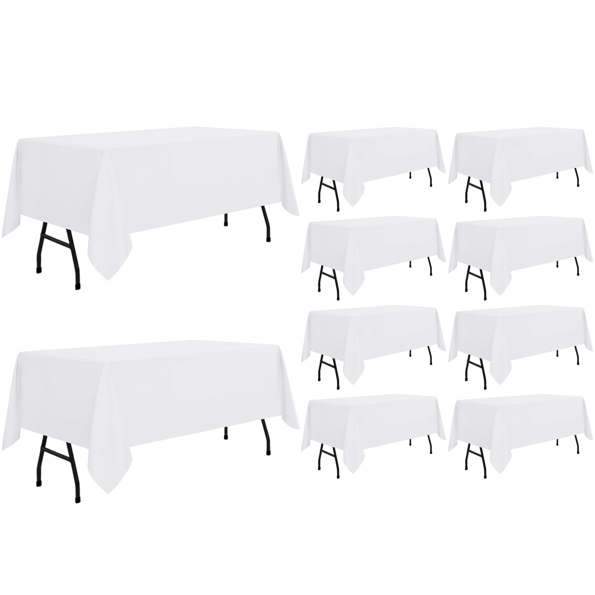 sancua Rectangle Tablecloth, 60 x 84 Inch, Black
