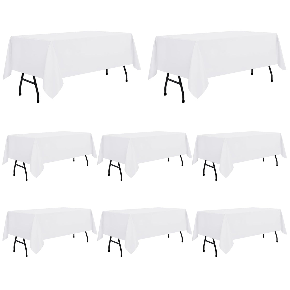 sancua Rectangle Tablecloth, 60 x 84 Inch, Black