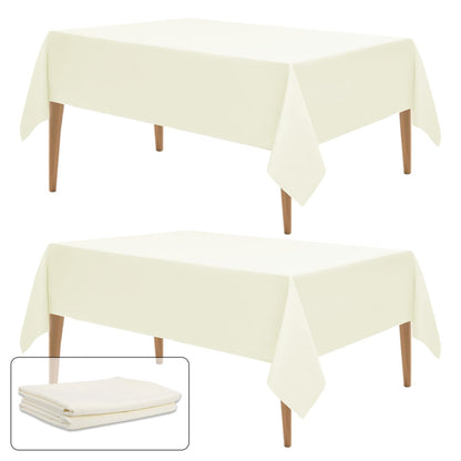 WIGENIUS 6 Pack White Table Cloth Rectangle 60X102 Inch Tablecloth Fit 6FT
