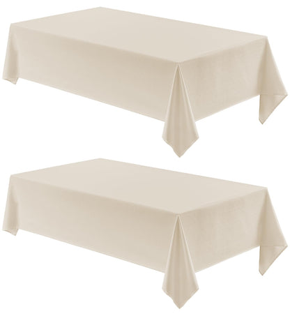 Veblandy Rectangle Tablecloth Linen Textured Waterproof & Stain Resistant Table Cloth Wrinkle Free Decorative Fabric Farmhouse Table Cover for Dining/Party/Buffet/Wedding, 60 x 104 Inch, Sage Green