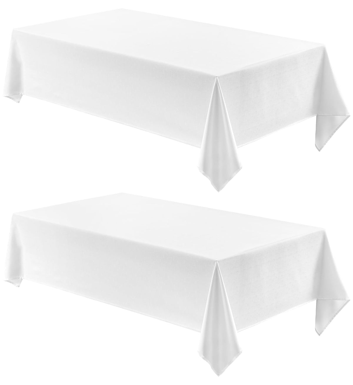 Veblandy Rectangle Tablecloth Linen Textured Waterproof & Stain Resistant Table Cloth Wrinkle Free Decorative Fabric Farmhouse Table Cover for Dining/Party/Buffet/Wedding, 60 x 104 Inch, Sage Green